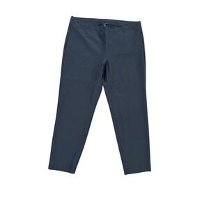 Eileen Fisher Pants Grey Viscose Nylon Lycra Pull On Straight Leg Women's XL